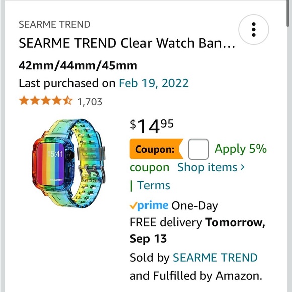 Bundle of 3 Clear Watch Band for Apple Watch - Picture 4 of 10